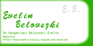 evelin belovszki business card
